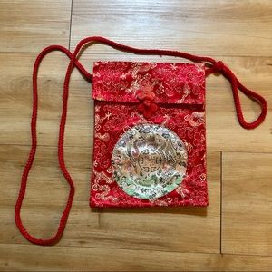 Asian Red Dragon Crossbody Bag Purse